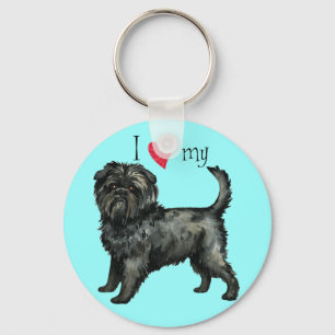 I Kärlek min Affenpinscher Nyckelring