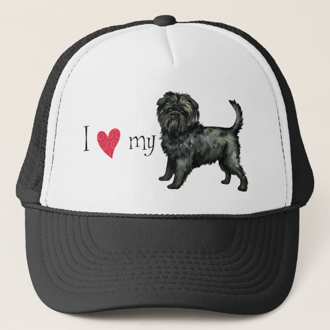 I Kärlek min Affenpinscher Truckerkeps (Framsida)