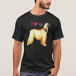 I Kärlek min afghanske Hound Tee Shirt