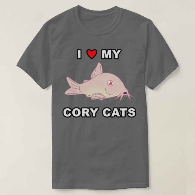 I Kärlek Min Albino Cory Catfish T Shirt (Design framsida)