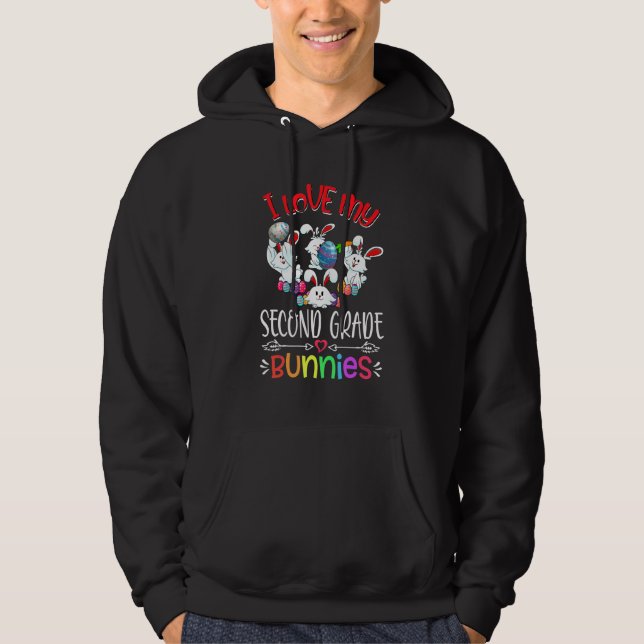 I Kärlek, min andra Klass-dag, Påsk-dagslärarbun Hoodie (Framsida)