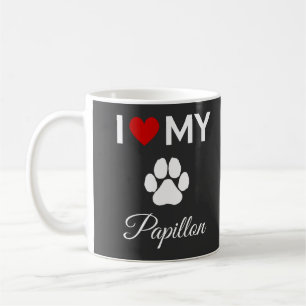 I kärlek, min anpassningsbar av Papillon hund Kaffemugg