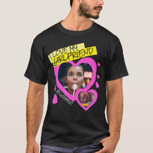I kärlek, min anpassningsbar för flickvän, foto t shirt