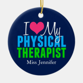 I Kärlek, min Anpassningsbar för fysisk terapi jul Julgransprydnad Keramik
