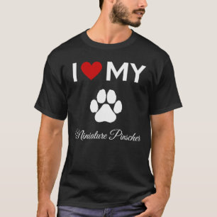 I kärlek min anpassningsbar i Miniature Pinscher h T Shirt