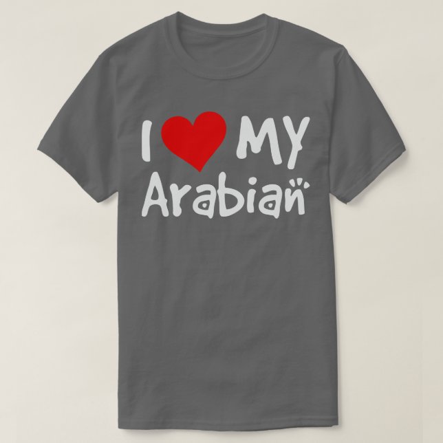 I kärlek min arabiska häst 1 t shirt (Design framsida)