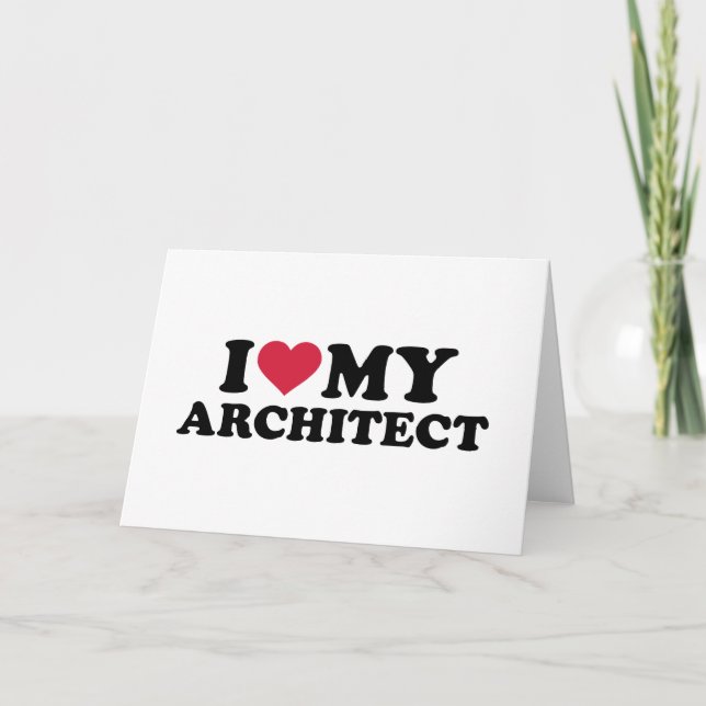 I kärlek min arkitekt kort (Framsida)