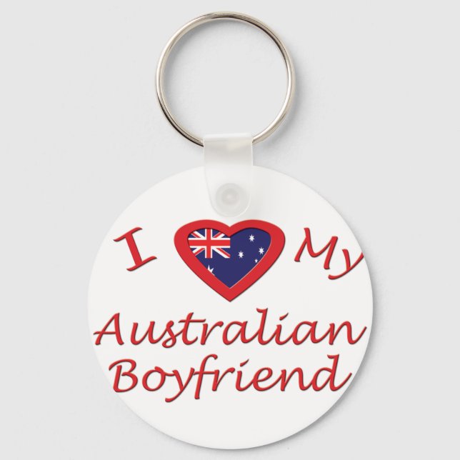 I Kärlek Min australiska Boyvän Nyckelring (Framsida)