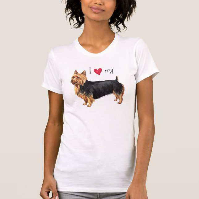 I Kärlek min australiska Terrier Tee (Framsida)