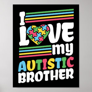 I kärlek min autistiska broder Autism Awareness Au Poster