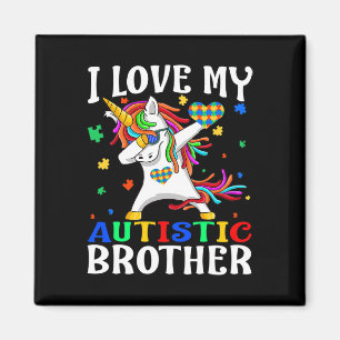 I Kärlek min autistiska broder Autism Awareness Da Magnet