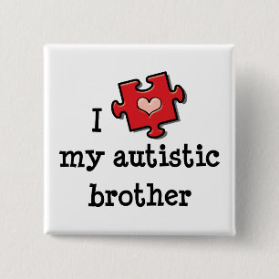 I Kärlek min autistiska broder Autism Awareness Pi Knapp