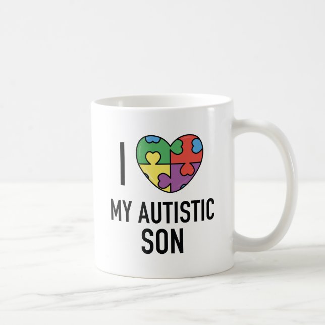 I Kärlek Min autistiska son Kaffemugg (Höger)