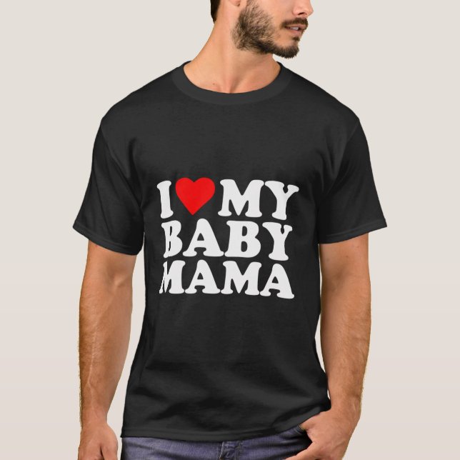 I Kärlek Min Baby Mamma Lusnyj Humous Mamma Momma  T Shirt (Framsida)