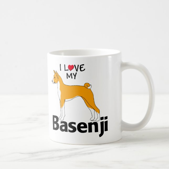 I Kärlek min Basenji Kaffemugg (Höger)