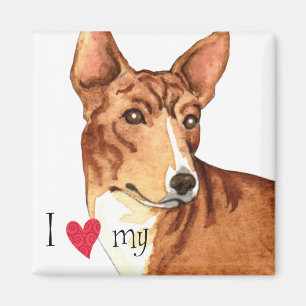 I Kärlek min Basenji Magnet