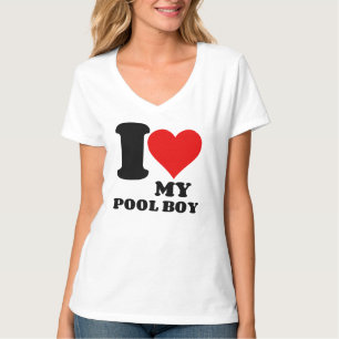 I KÄRLEK MIN BASSÄNG BOKFÖRING T SHIRT