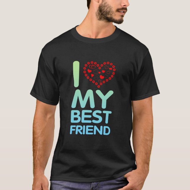 I Kärlek Min bästa vän T Shirt (Framsida)