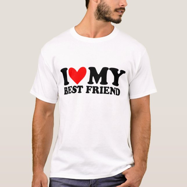 i kärlek min bästa vän t shirt (Framsida)