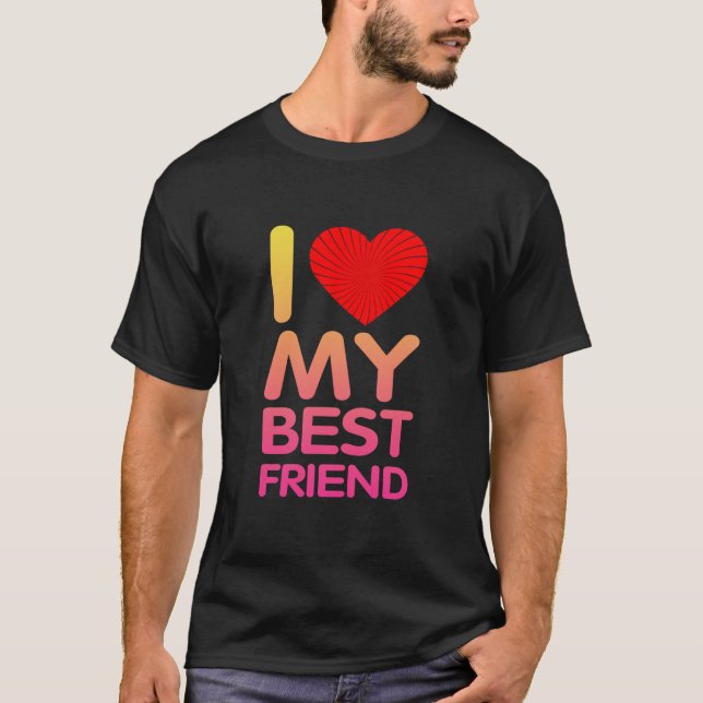 I Kärlek Min bästa vän T Shirt (Framsida)