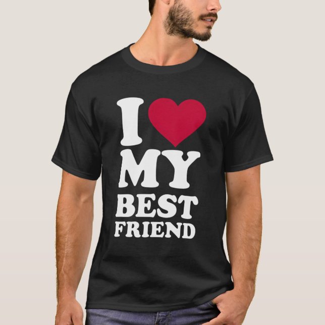 I Kärlek Min bästa vän T Shirt (Framsida)
