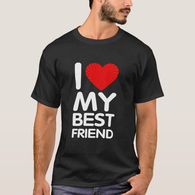 I Kärlek Min bästa vän T Shirt (Framsida)