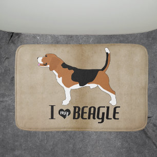 I Kärlek min Beagle Rustic Badrumsmatta