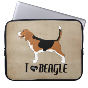 I Kärlek min Beagle Rustic Laptop Fodral