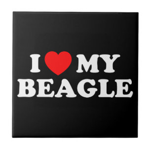 I Kärlek min Beagle Tile Kakelplatta