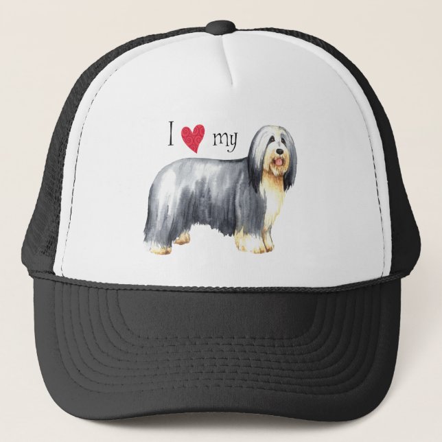 I Kärlek min Bearded Collie Keps (Framsida)