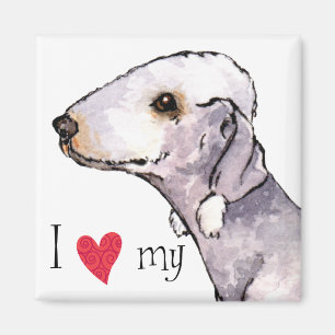 I Kärlek min Bedlington Terrier Magnet