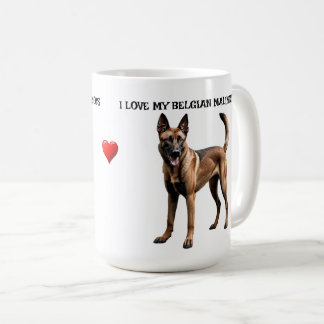 I Kärlek Min belgiska Malinois Kaffemugg
