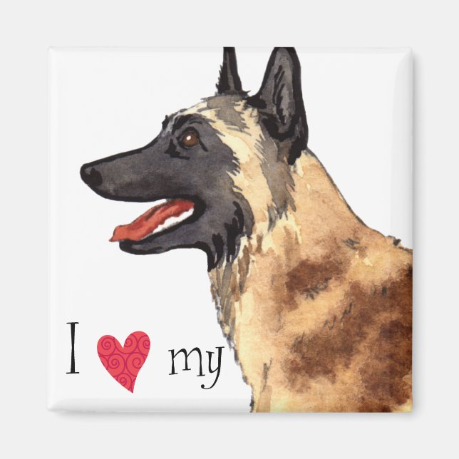 I Kärlek min belgiska Malinois Magnet (Framsidan)