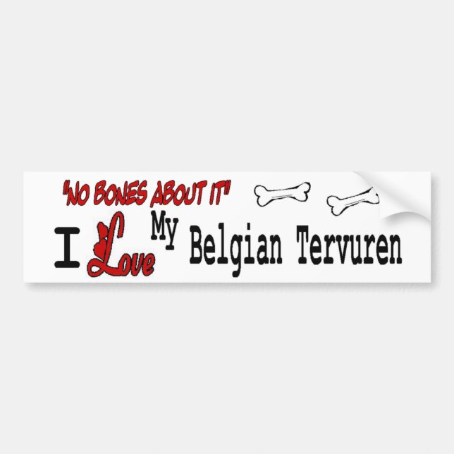 I Kärlek Min belgiska Tervuren Bildekal (Framsidan)