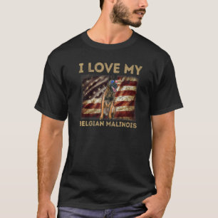I Kärlek Min belgiske Malinois Pappa Mamma America T Shirt