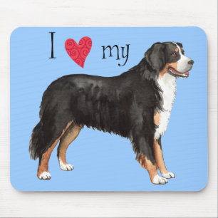 I Kärlek min Bernese Mountain Hund Musmatta