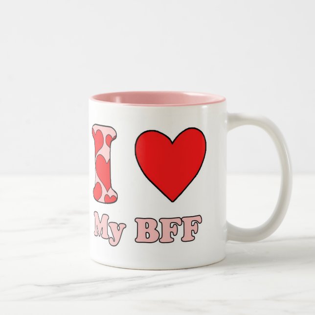 I kärlek min BFF Två-Tonad Mugg (Höger)