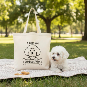 I Kärlek Min Bichon Frise Tygkasse