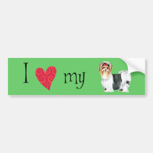 I Kärlek min Biewer Terrier Bildekal