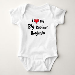 i Kärlek min Big Brother Personlig Baby Bodykostym T Shirt