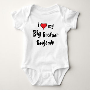 i Kärlek min Big Brother Personlig Baby Bodykostym T Shirt