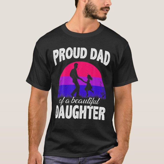 I Kärlek: Min bisexuella dotter Proud Mamma Pappa  T Shirt (Framsida)