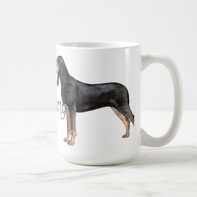 I Kärlek min Black och Tan Coonhound Kaffemugg (Höger)