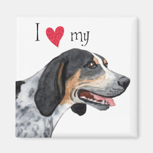 I Kärlek min Bluetick Coonhound Magnet