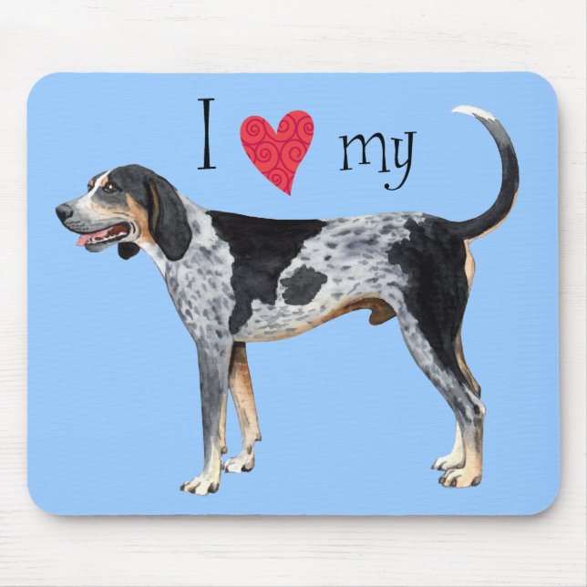 I Kärlek min Bluetick Coonhound Musmatta (Framsidan)