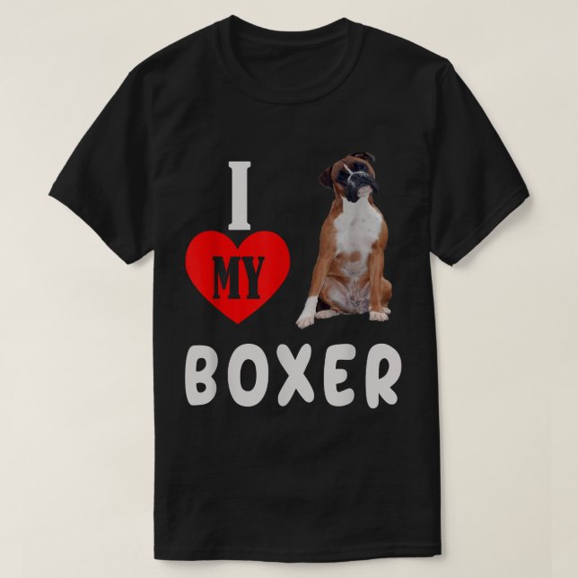 I Kärlek min Boer Hund Djurälskare Mamma Pappa App T Shirt (Design framsida)