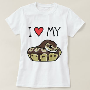 I Kärlek Min Boll Python Cute Funny Women's T-Shi T Shirt