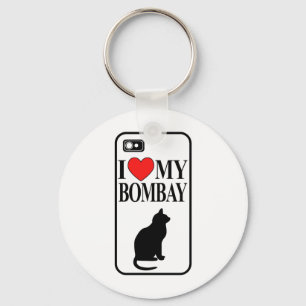 I Kärlek min Bombay-katt Nyckelring
