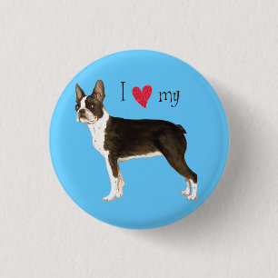 I Kärlek min Boston Terrier Knapp