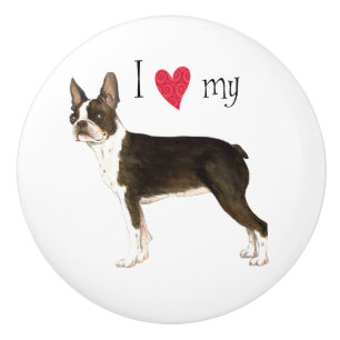 I Kärlek min Boston Terrier Knopp